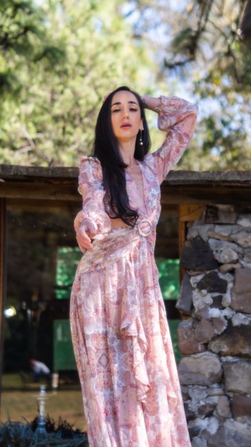Solid Colour Maxi Dress