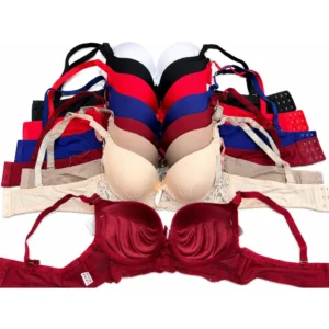 Ring padded push-up bra set in multiple colors for women size 36-42