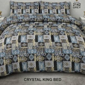 king-size bed-sheet-gray