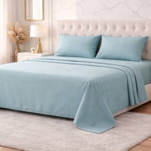 Prime Luxury Cotton Bedsheet Set Sage Mist King Size Soft Bedding