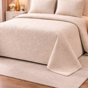 Luxury Comforter Set Quilted Soft Bedspread with Pillow Covers